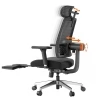NEWTRAL MagicH-BPro Ergonomischer Stuhl mit Fußstütze, Auto-Following Backrest Kopfstütze, Adaptive Lower Back Support - Schwarz