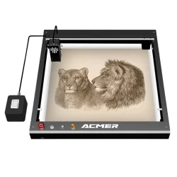 ACMER P2 10W lasergraveersnijmachine, 30000mm/min, automatische luchtondersteuning, iOS Android App-besturing, 420*400mm
