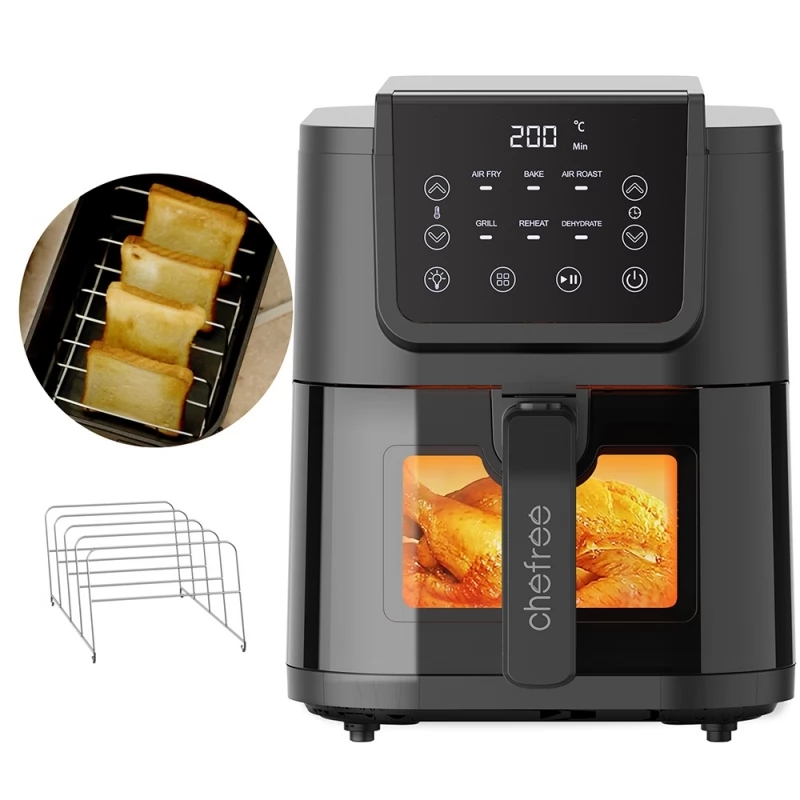 CHEFREE Air Fryer 6-in-1 Smart Programmes Health Air Fryer and