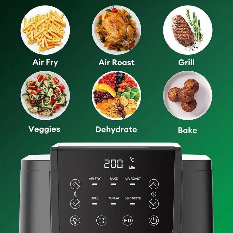 Chefree AFW01 6-in-1 Smart Air Fryer and Toaster, 5L, 1500W