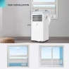 LUKO A011D1-7K 3 in 1 Portable Air Conditioner Dehumidifier, 7000BTU Cooling Capacity, 2 Wind Speeds