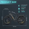 AILIFE X26B Electric Bike, 26*4.0 Inch Tires, 48V 13Ah Battery, 1000W Motor, 30mph Max Speed - Black