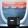 TALLPOWER V2000 Portable Power Station, 1536Wh LiFePo4 Solar Generator, 2000W AC Output