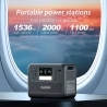 TALLPOWER V2000 Portable Power Station, 1536Wh LiFePo4 Solar Generator, 2000W AC Output - Grey
