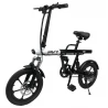 PVY S2 Foldable Electric Bike, 16-inch Pneumatic Tires, 250W Motor, 36V 7.5Ah Battery, 25km/h Max Speed-Black