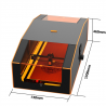 Mecpow FC3 Übergroßes Gehäuse für Lasergravierer, 1300 x 730 x 460 mm, mit zwei Sichtfenstern, Ventilator, Abluftrohr, feuerfest