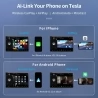 Ownice T1 Wireless Auto Ai Box für Tesla, Dual WiFi, unterstützt CarPlay / AirPlay / Android Auto / MiraCast - Schwarz