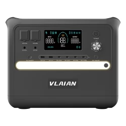 VLAIAN S2400 draagbare energiecentrale, 2048Wh LiFePo4 zonnegenerator, 2400W AC uitgang, PD 100W - Grijs