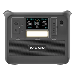 VLAIAN W2000 tragbare PowerStation, 1536Wh LiFePo4, 1,5h Schnellladung - Grau