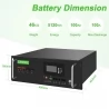 LANPWR 51.2V 100Ah Rack-Mount LiFePO4 Battery Pack Backup Power, 5120Wh Energy, Built-in 100A BMS, 100% DOD