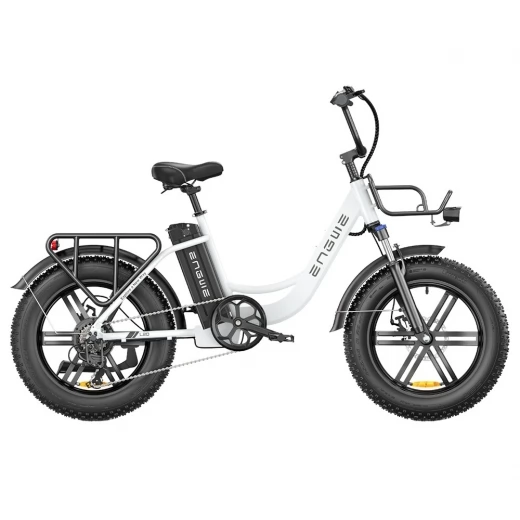 ENGWE L20 20*4.0 Inch Mountain Tire Electric Bike, 250W Motor, 25km/h Max Speed, 48V 13Ah Battery - White