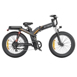 ENGWE X24 Mountain Electric Bike, 24*4.0 inch Fat Tire, 50km/h Max Speed, 1000W Motor, 48V 19.2Ah Battery - Black
