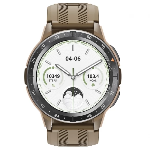 

VIRAN W101 Smart Watch for Men, 1.43' AMOLED Display, Blood Pressure SpO2 Heart Rate Sleep Monitor - Coffee color
