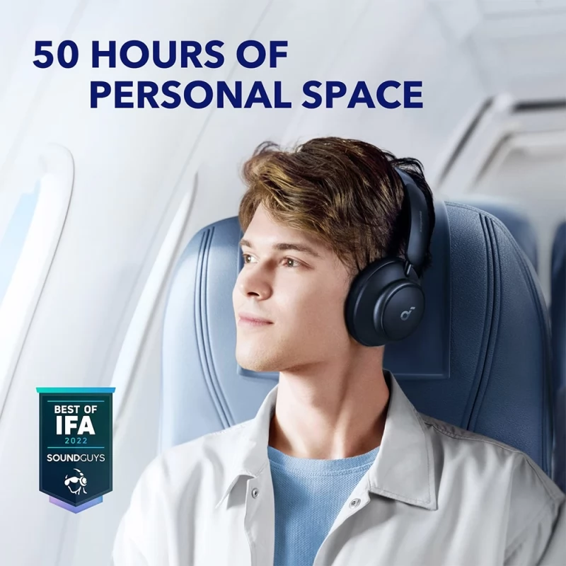 Anker Soundcore Space Q45 Headphones, Adaptive ANC, 50 Hours
