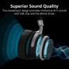 Tronsmart Arc Wireless Bluetooth Headphones with Superior Sound Quality Blue Ring Lights Intuitive Control
