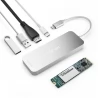 MINIX NEO S2 SSD USB-C Multiport-HUB mit 240GB SSD Typ-C zu HDMI und USB3.0  - Silber