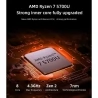 OUVIS AMR5 Mini PC, AMD Ryzen 7 5600U, 16 GB DDR4 512 GB SSD, HDMI DP Typ-C 4K 60 Hz Dreifach Display, Windows 11 Pro - EU