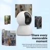 2 PCS TALLPOWER C23 Indoor Surveillance Camera, Ultra HD 2K, 2.4GHz WiFi, Night Vision, Auto Tracking, Infrared LED