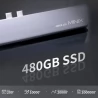 MINIX SD4 GR 480 GB SSD Dual 4K@60 Hz Ausgang, USB 3.0, PD & Daten bis zu 5 Gbit/s, Thunderbolt 3 - Grau