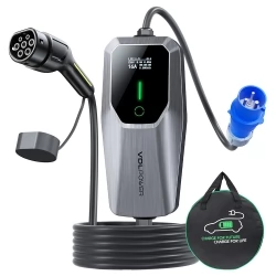 VDLPOWER EC21 Portable EV Charger, 7.36KW Fast Charging, 32A Max Current, Single Phase CEE 3 Pin, 5m Charging Cable