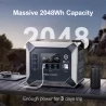 VDLPOWER HS2400 draagbare energiecentrale, 2048Wh 2400W LiFePO4 batterij, 6 AC poorten, 4800 piek piekvermogen