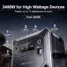 VDLPOWER HS2400 Portable Power Station, 2048Wh 2400W LiFePO4 Battery, 6 AC Ports, 4800 Peak Surge Power
