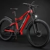 Halo Knight H03 elektrische fiets, 1000W motor, 48V 19.2Ah batterij, 27,5*3,0-inch band, 50km/h max snelheid - Rood