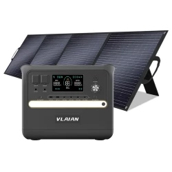 VLAIAN S2400 2048Wh 2400W Power Station + 1 Pcs TALLPOWER TP200 200W Foldable Solar Panel Kit
