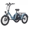 FAFREES F20 Mate Electric Tricycle Cargo, 500W Brushless Motor, 48V/18.2Ah Battery, 20*3.0-inch Fat Tires - Blue