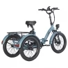 FAFREES F20 Mate Electric Tricycle Cargo, 500W Brushless Motor, 48V/18.2Ah Battery, 20*3.0-inch Fat Tires - Blue