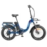 Fafrees F20 Max Foldable Electric Bike, 20*4.0 Inch Fat Tire, 500W Brushless Motor, 48V 22.5Ah Battery - Aurora Blue