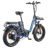 Fafrees F20 Max Flodable Electric Bike, 20*4.0 Inch Fat Tire, 500W Brushless Motor, 48V 15Ah Battery - Aurora Blue