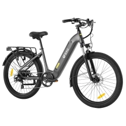 DYU C1 elektrische fiets, 350W motor, 36V 10Ah accu, 26*2.5' all-terrain banden, 25km/h max snelheid, 65km max afstand