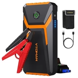 VTOMAN V6 PRO 2000A Car Jump Starter, with LED Light, Fast Charge, for Up 7.0L Gas and 5.0L Diesel Engines