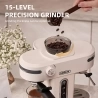 HiBREW H14 Espresso Coffee Machine, 20 Bar High Pressure, 15-gear Grinder Setting, Pre-brew Function - Beige