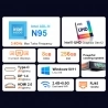 Ninkear N9 Mini PC, Intel N95 4 cores Max 3.40GHz, 8GB RAM 256GB SSD, Type-C (8K) DP 1.4 (8K) HDMI 2.0 (4K) Drievoudig scherm