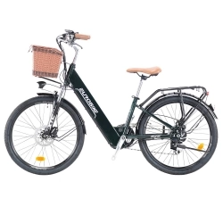 EUROBIKE Cityrun-26 elektrische fiets, 26'' band, 250W motor, 36V 10Ah accu, 25km/h max snelheid - Groen