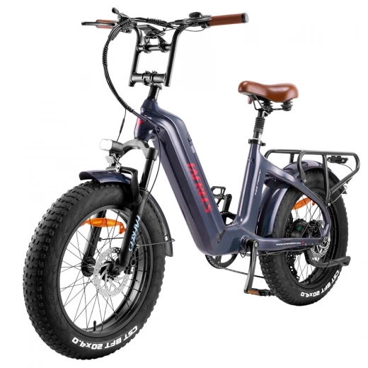 FAFREES F20 Master elektrische fiets, Carbon Fiber, 500W naafmotor, 48V 22.5Ah batterij, 20*4.0 Inch luchtband - Aurora Grey