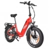 KAISDA K20F Opvouwbare elektrische fiets, 250W motor, 36V 25Ah accu, 20*4.0-inch banden, 25km/h max snelheid - Rood