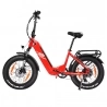 KAISDA K20F Foldable Electric Bike, 250W Motor, 36V 25Ah Battery, 20*4.0-inch Tires, 25km/h Max Speed - Red