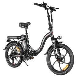 SAMEBIKE CY20 Foldable Electric Bike, 350W Motor, 36V 12Ah Battery, 20*2.35-inch Tire, 32km/h Max Speed - Black