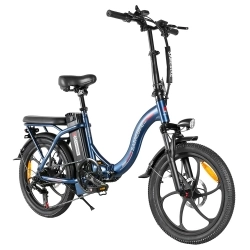 SAMEBIKE CY20 Opvouwbare elektrische fiets, 350W motor, 36V 12Ah accu, 20*2.35-inch band, 32km/h max snelheid - Blauw