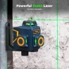 CIGMAN CM-701SE 3x360° 12 Linien Laser-Nivelliergerät, selbstnivellierend, 3D grünes Kreuz, mit Fernbedienung - Blau