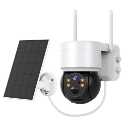 Hiseeu WTD512 1080P WiFi Kamera mit Solarpanel, 5X Zoom, PIR Bewegungserkennung, 2-Wege Audio Video