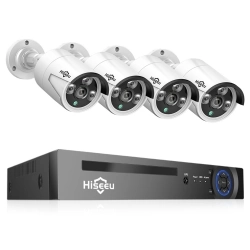 Hiseeu 5MP POE Sicherheitskamerasystem, 8CH H.265 Netzwerk Videorecorder, AI Menschenerkennung, HD Nachtsicht