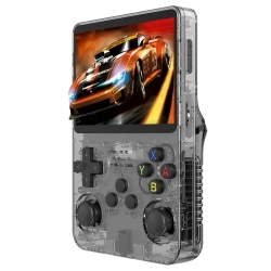 R36S Handheld Game Console, 3.5-inch IPS Screen, Linux System, 11 Emulator, 64GB - Grey