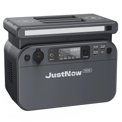 JustNow 500W Portable Power Station, 518Wh LiFePO4 Battery, with AC/Car Port/USB Output - Gray