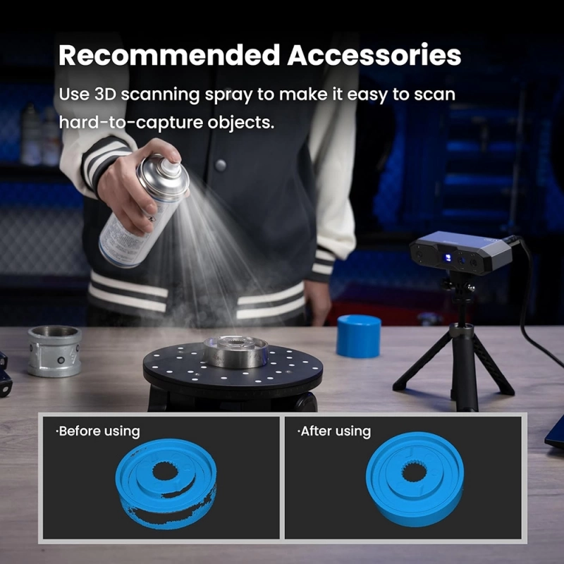 Revopoint MINI 2 3D Scanner, 0.02mm Precision, 2MP Resolution, Up