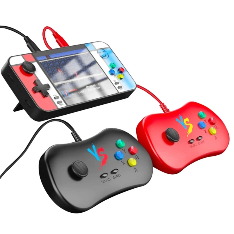 D41 2-in-1 Handheld Game Console with 2 Gamepads, Power Bank, 500