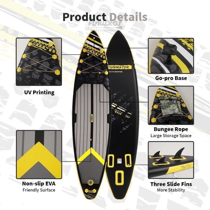 FunWater SUPFW16F Stand Up Paddle Board 350*84*15cm - Black